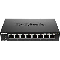 D-Link DGS-108 - Switch de red (8 puertos Gigabit RJ-45- 10-100-1000 Mbps- chasis metálico- IGMP snooping- autosensing…